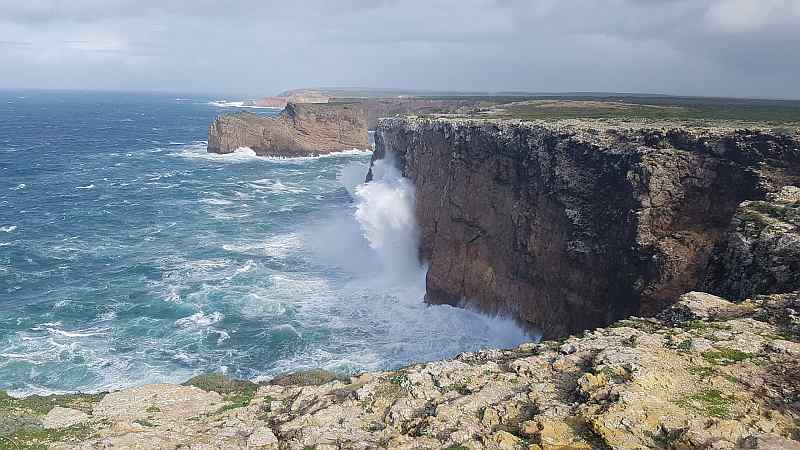 Viel schnelle Luft unterwegs: Cabo Sao Vicente und Roald Amundsen